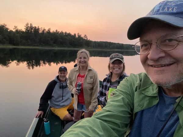 family lake fishing portrait