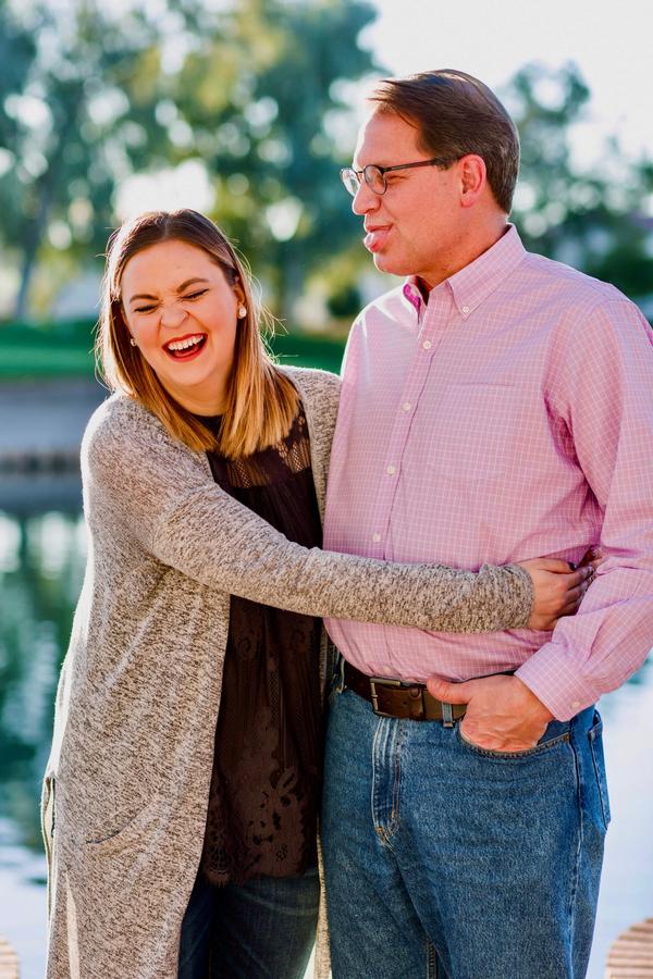 father daughter fun during photo portrait