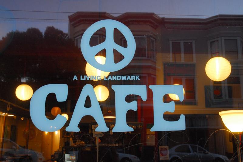 street peace cafe window
