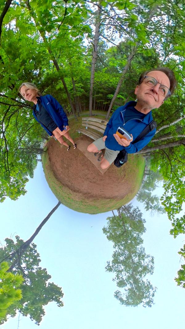 self-portrait lake michigan park