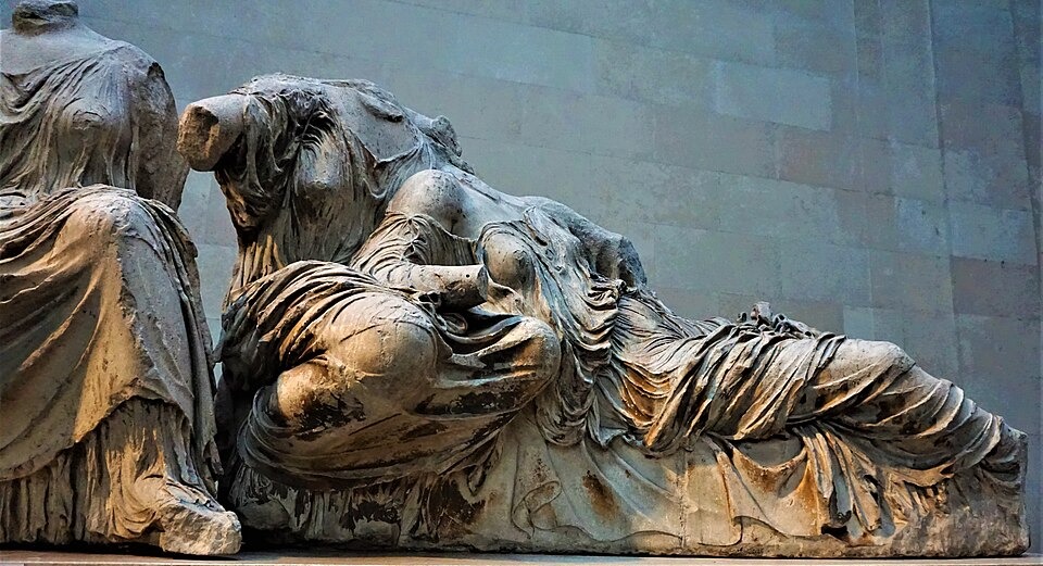 The Parthenon Marbles displayed in the Duveen Gallery at the British Museum in London.