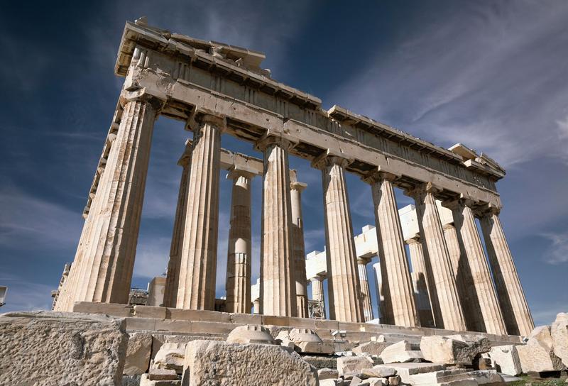 The Parthenon on the Acropolis in Athens, Greece.