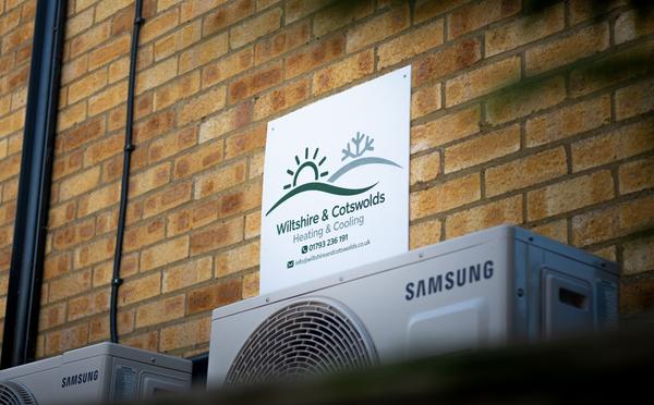 Wiltshire & Cotswolds Heating and Cooling logo. Photographed by Lowes Creative Media