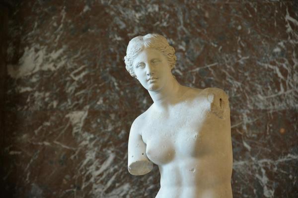 A marble statue of Aphrodite A marble statue of Aphrodite