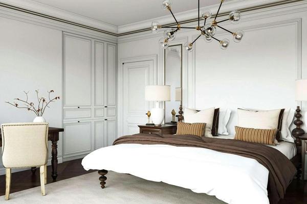 A king bed in a master bedroom A king bed in a master bedroom