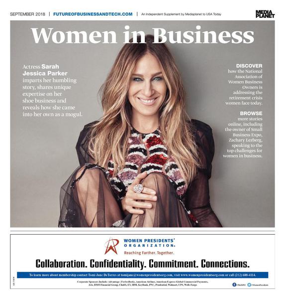 Sarah Jessica Parker on the cover of Women in Business Sarah Jessica Parker on the cover of Women in Business