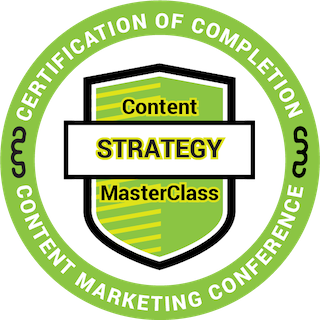 Content Strategy Masterclass certification
