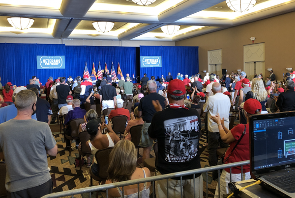 The crowd at a Veterans For Trump rally in Litchfield Park, Sep. 18, 2020. Vice President Mike Pence spoke at the rally.