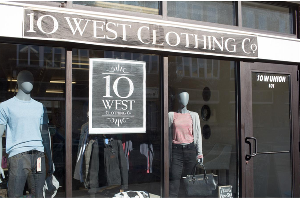 10 West Clothing Co. storefront