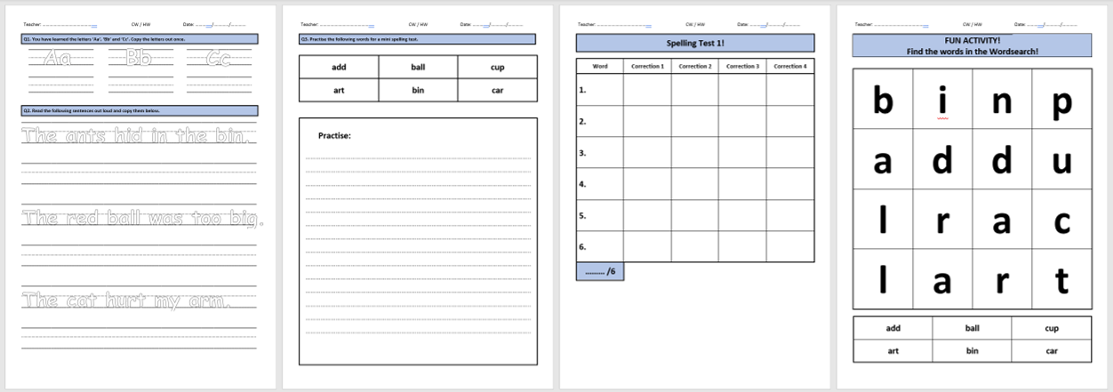 Summary pages