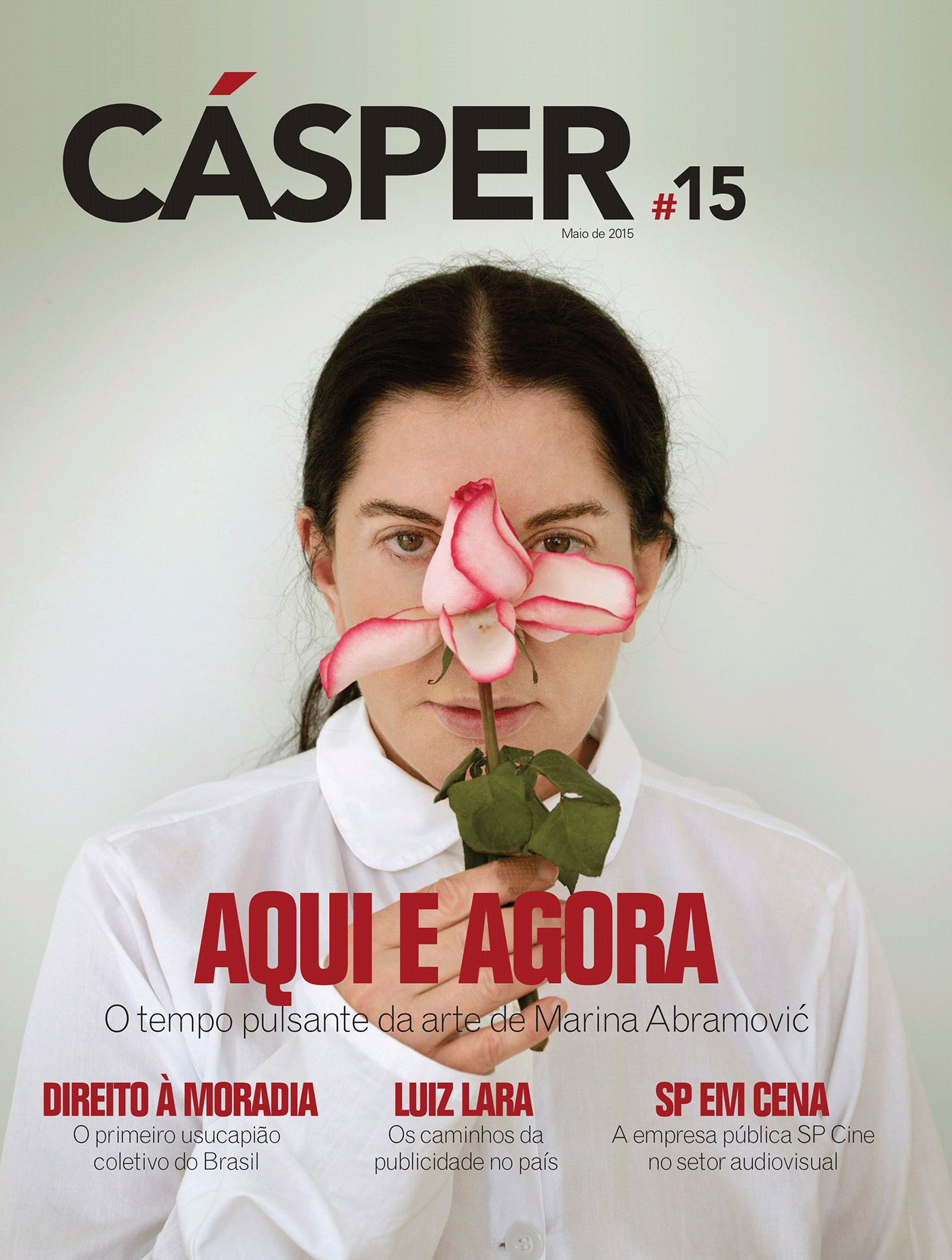 Capa da edição #15 da revista Cásper retrata a potência e a sensibilidade de Marina Abramovic. (Crédito: Divulgação/Cásper Líbero).