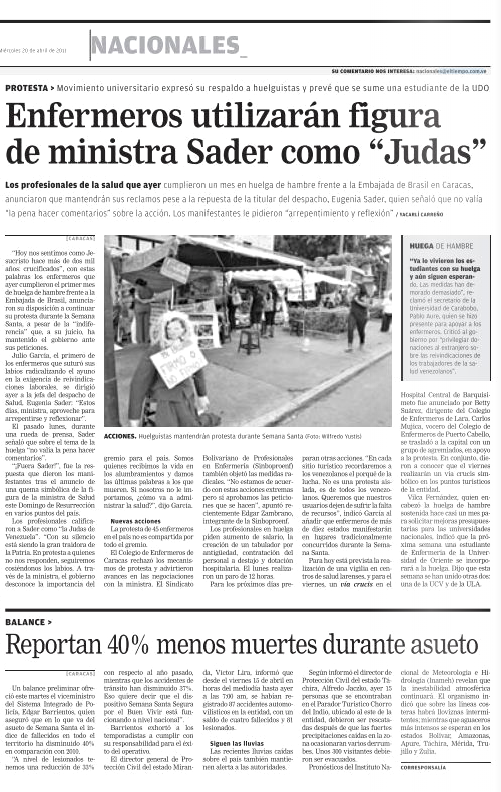 Yacarlí Carreño Santamaría / Diario El Tiempo