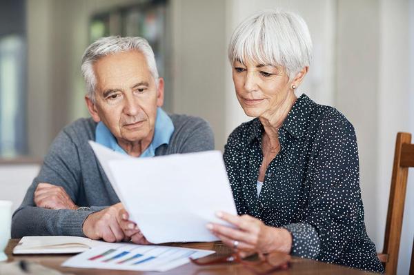 Couple looking at paperwork