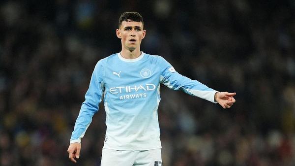 Manchester City’s Phil Foden during the UEFA Champions League match at the Etihad Stadium in Manchester.