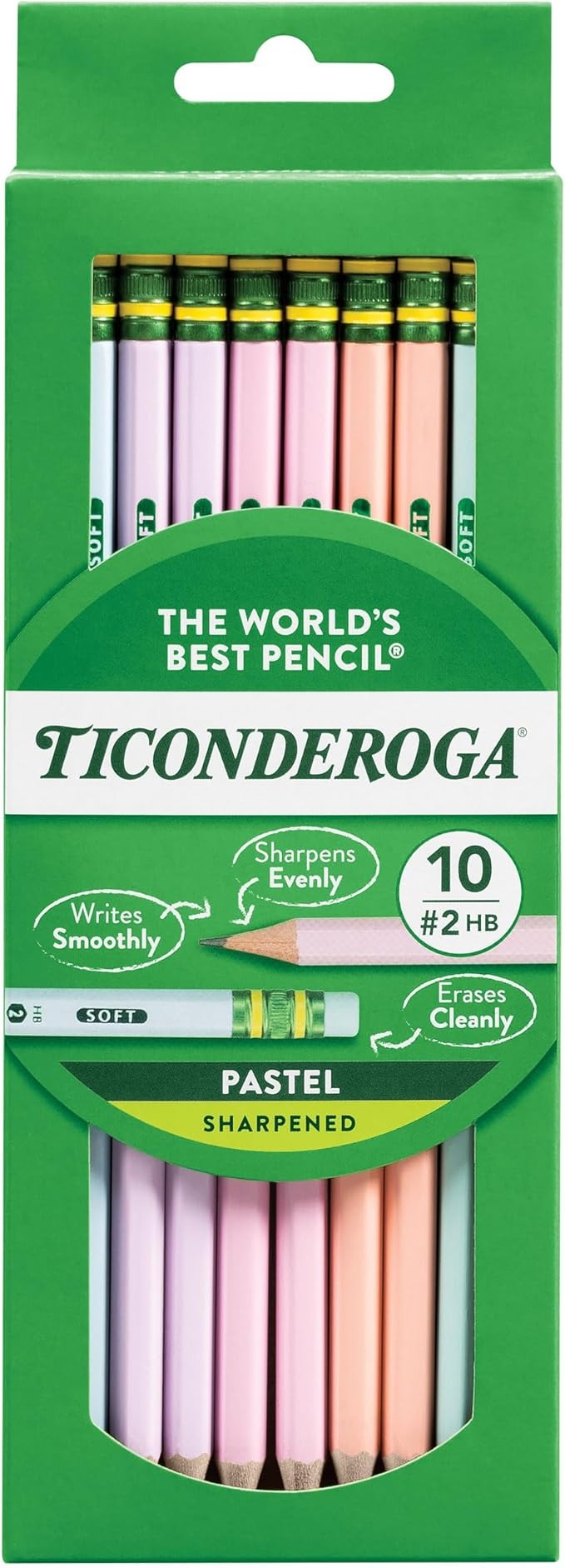 Ticonderoga® Pastel Pencils, #2 Soft, Assorted Colors on Amazon Ticonderoga® Pastel Pencils, #2 Soft, Assorted Colors on Amazon