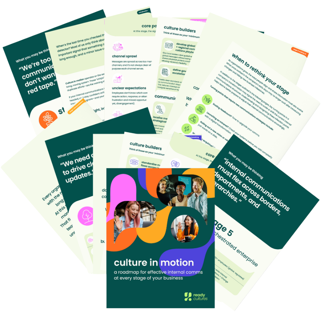 Culture in Motion playbook mockup by Ready Cultures