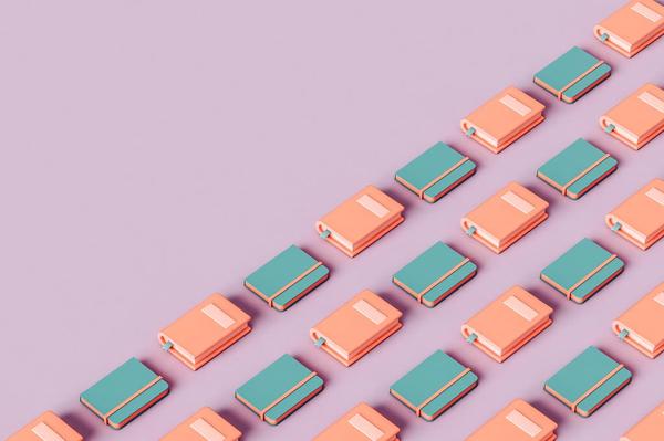 Pattern of books neatly organized Pattern of books neatly organized