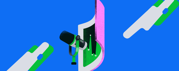 Cartoon-like microphone and computer screen Cartoon-like microphone and computer screen